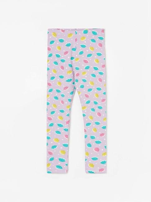 fame forever by lifestyle kids lilac printed leggings