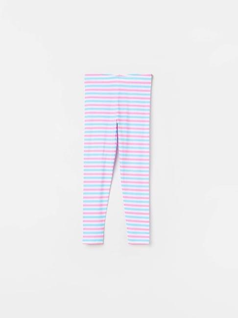 fame forever by lifestyle kids multicolor cotton striped leggings