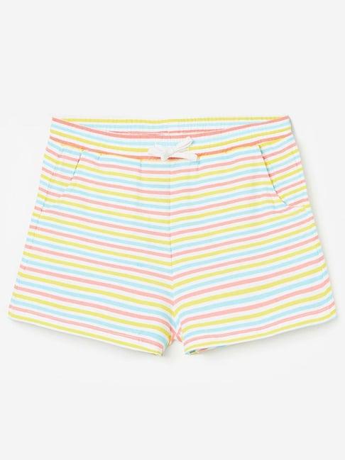 fame forever by lifestyle kids multicolor cotton striped shorts