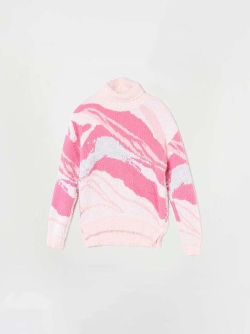 fame forever by lifestyle kids multicolor printed full sleeves sweater