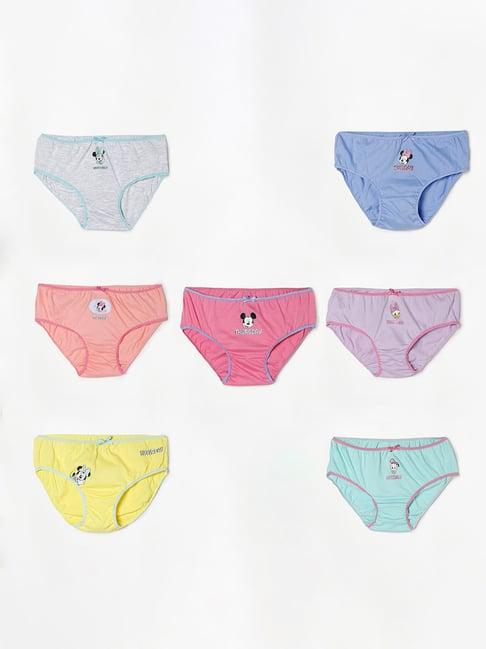 fame forever by lifestyle kids multicolor solid panties (pack of 7)