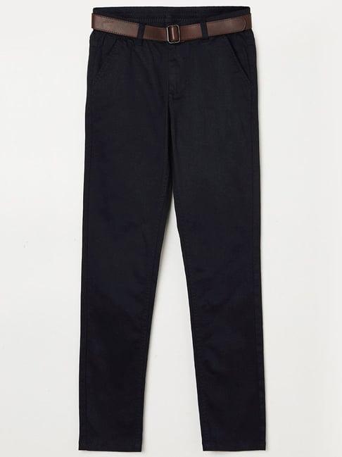 fame forever by lifestyle kids navy cotton regular fit pants