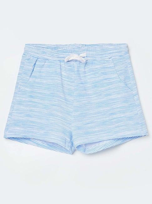 fame forever by lifestyle kids navy cotton striped shorts
