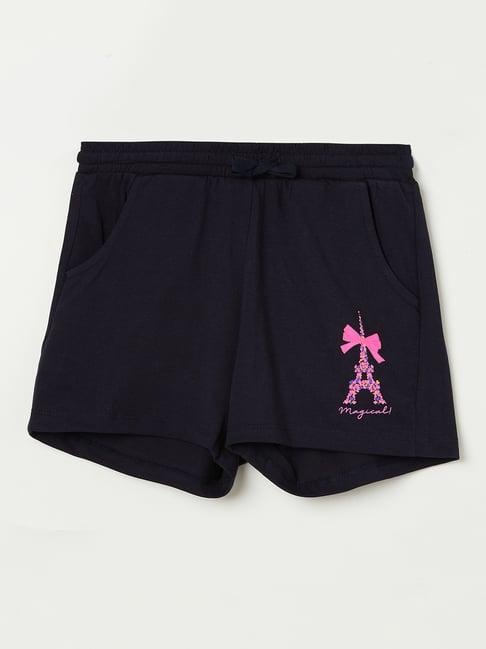 fame forever by lifestyle kids navy solid shorts