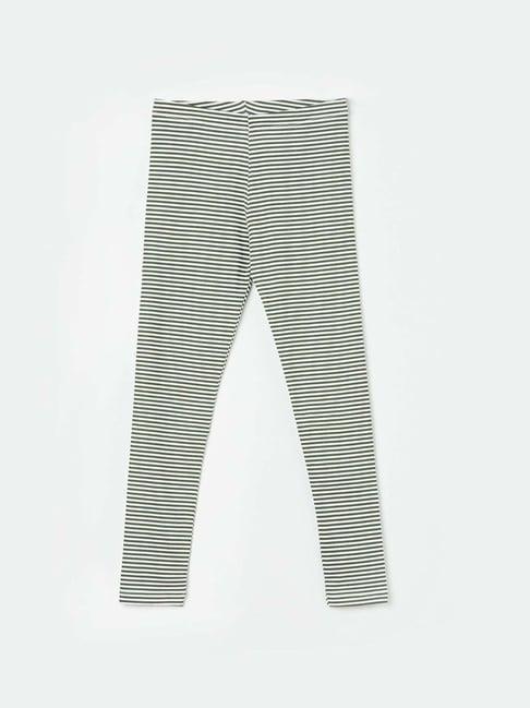 fame forever by lifestyle kids olive striped leggings