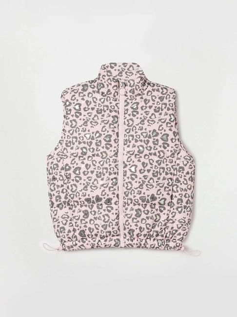 fame forever by lifestyle kids pink printed jacket