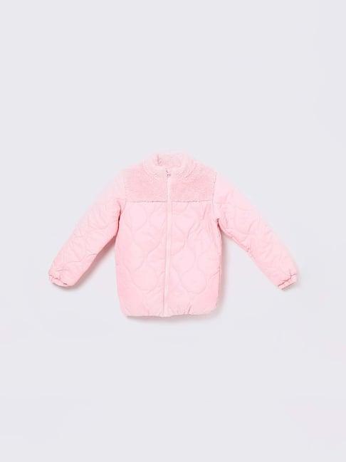 fame forever by lifestyle kids pink regular fit full sleeves jacket