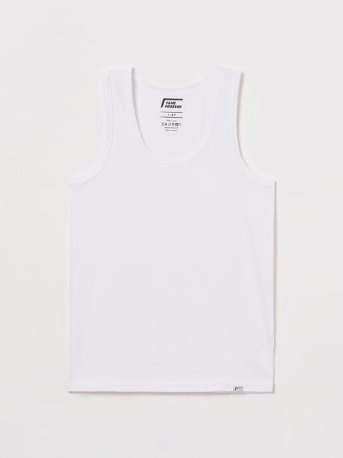 fame forever by lifestyle kids white solid vest