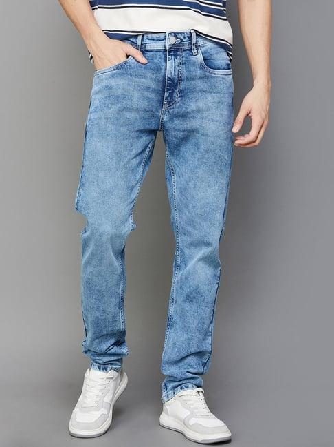 fame forever by lifestyle light blue regular fit jeans