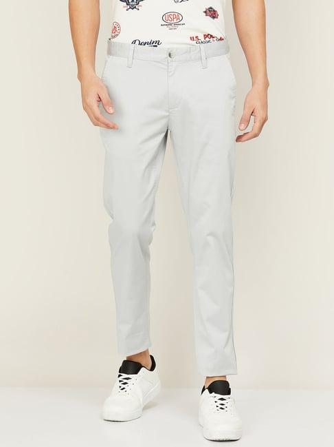 fame forever by lifestyle light blue regular fit trousers