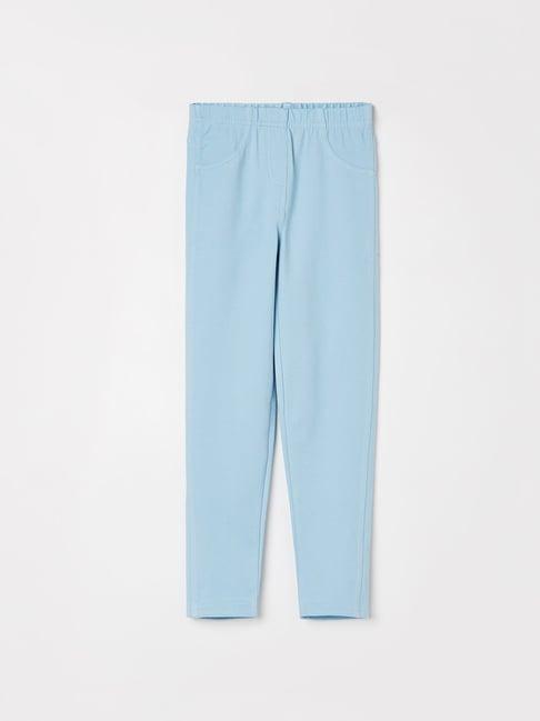 fame forever by lifestyle light blue solid trackpants