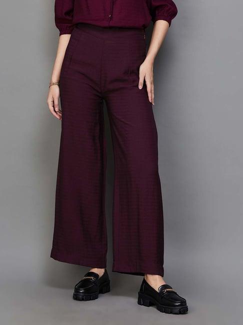 fame forever by lifestyle maroon striped pants