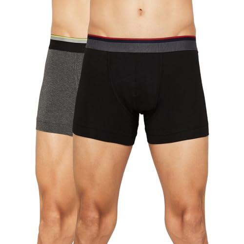 fame forever by lifestyle men black cotton regular fit solid brief black_s