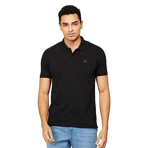 fame forever by lifestyle men black cotton regular fit solid t shirt_xxl