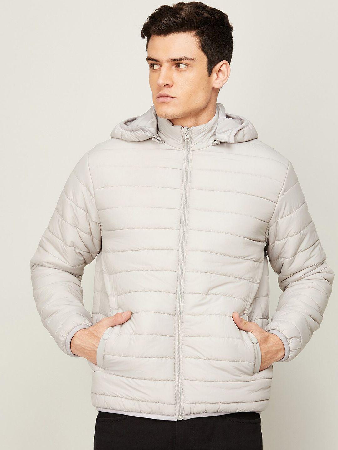 fame forever by lifestyle men grey lightweight solid padded jacket