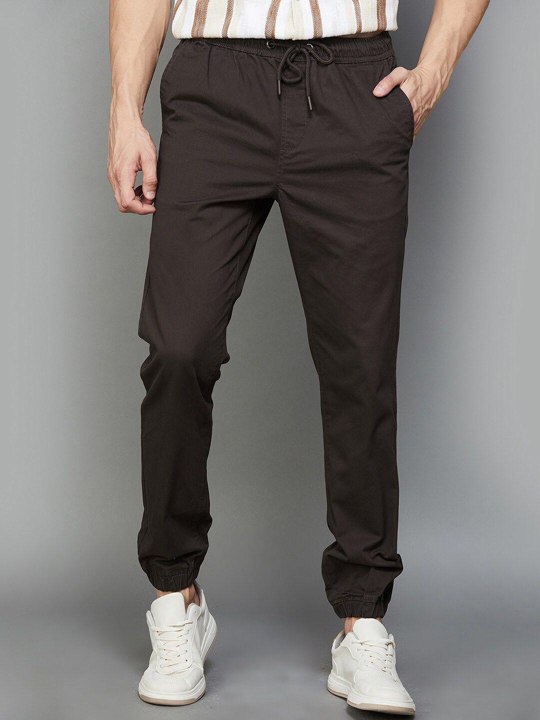 fame forever by lifestyle men textured tapered fit trousers