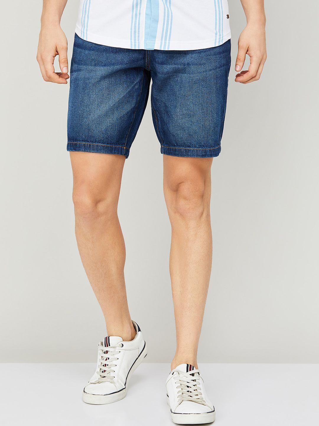 fame forever by lifestyle men washed slim fit denim shorts