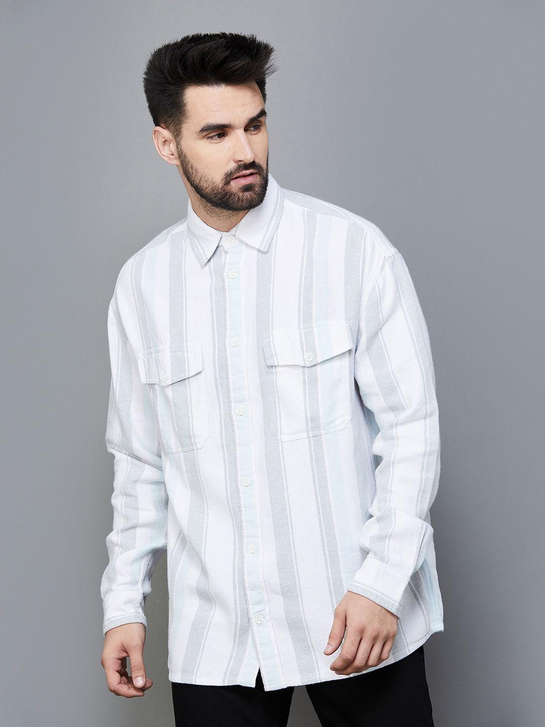 fame forever by lifestyle men white opaque casual shirt