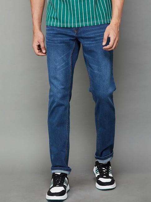 fame forever by lifestyle mid blue skinny fit jeans