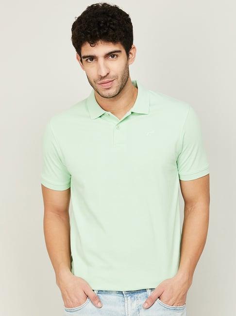 fame forever by lifestyle mint regular fit polo t-shirts