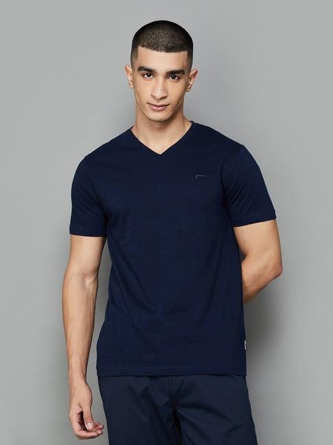 fame forever by lifestyle navy regular fit t-shirt