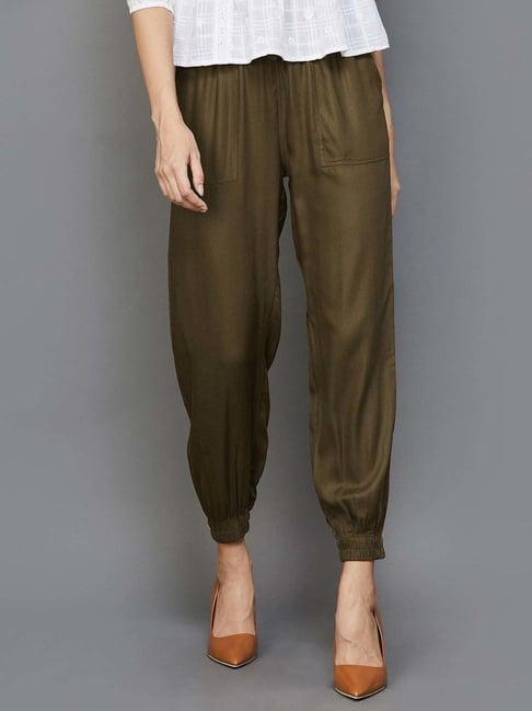 fame forever by lifestyle olive green mid rise pants