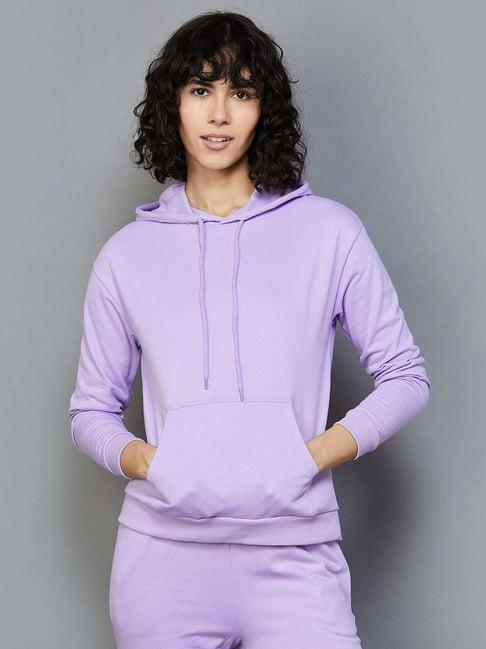fame forever by lifestyle purple cotton hoodie