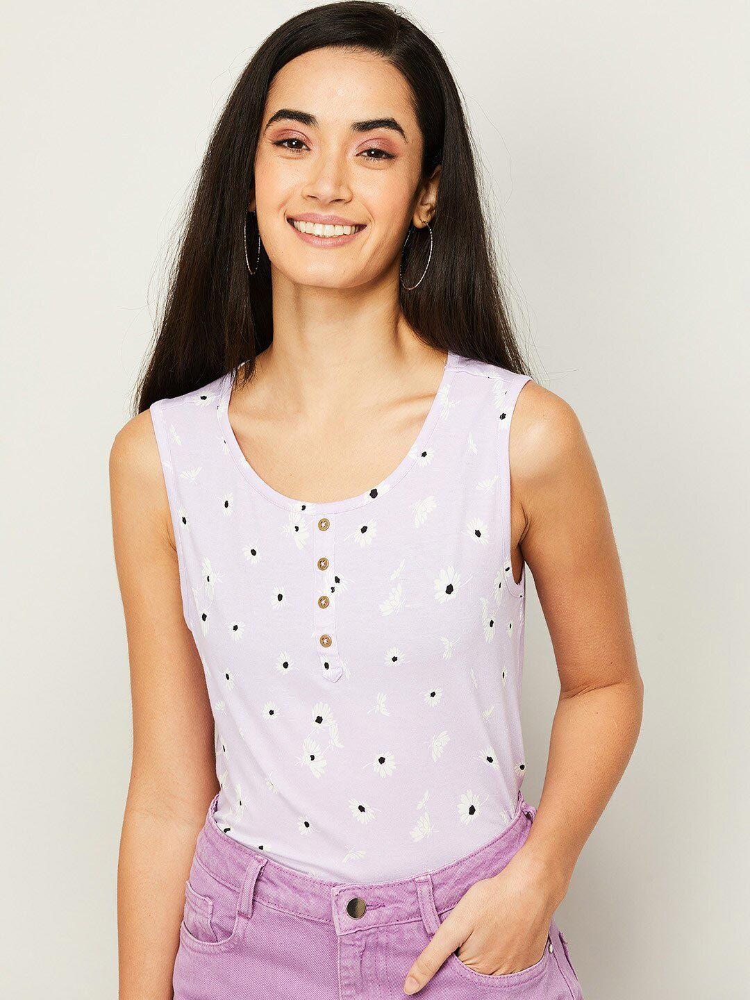 fame forever by lifestyle purple print top