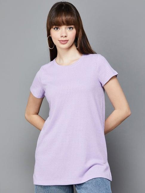 fame forever by lifestyle purple striped top