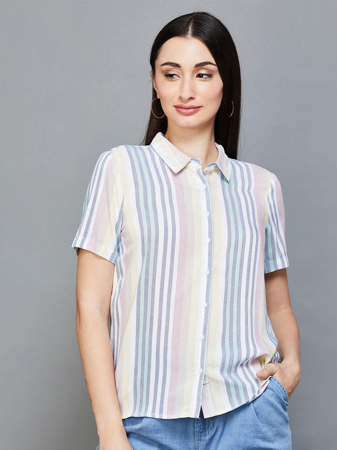 fame forever by lifestyle striped shirt style top