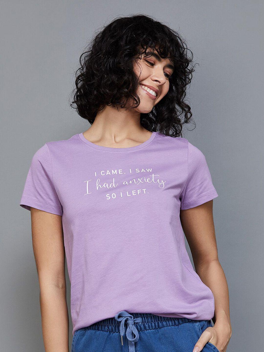 fame forever by lifestyle typography printed cotton top