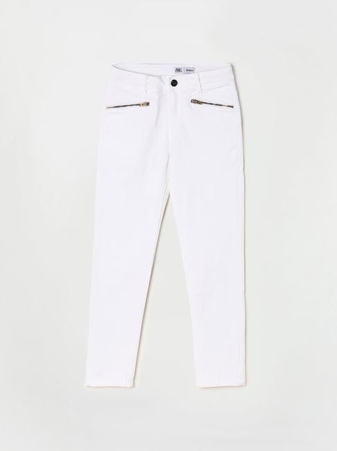 fame forever by lifestyle white solid jeans