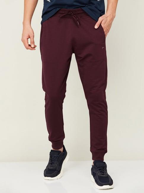 fame forever by lifestyle wine regular fit sports joggers