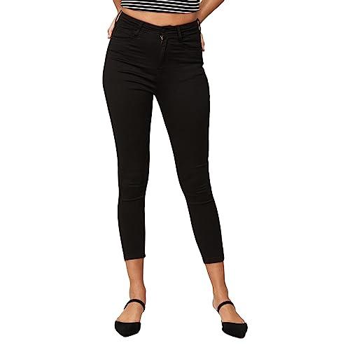 fame forever by lifestyle women black cotton regular fit solid jeans_26