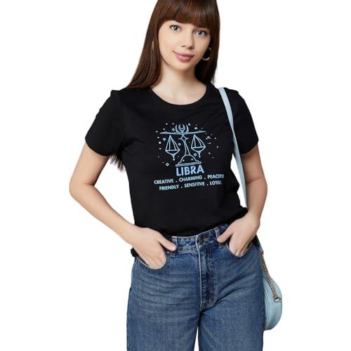 fame forever by lifestyle women black cotton regular fit solid top_black_m