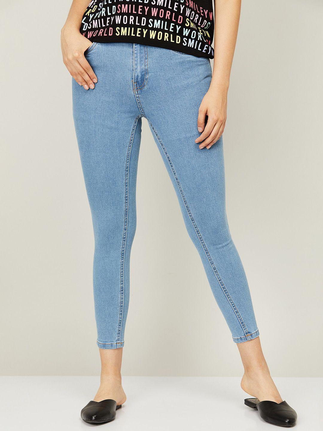 fame forever by lifestyle women blue skinny fit jeans
