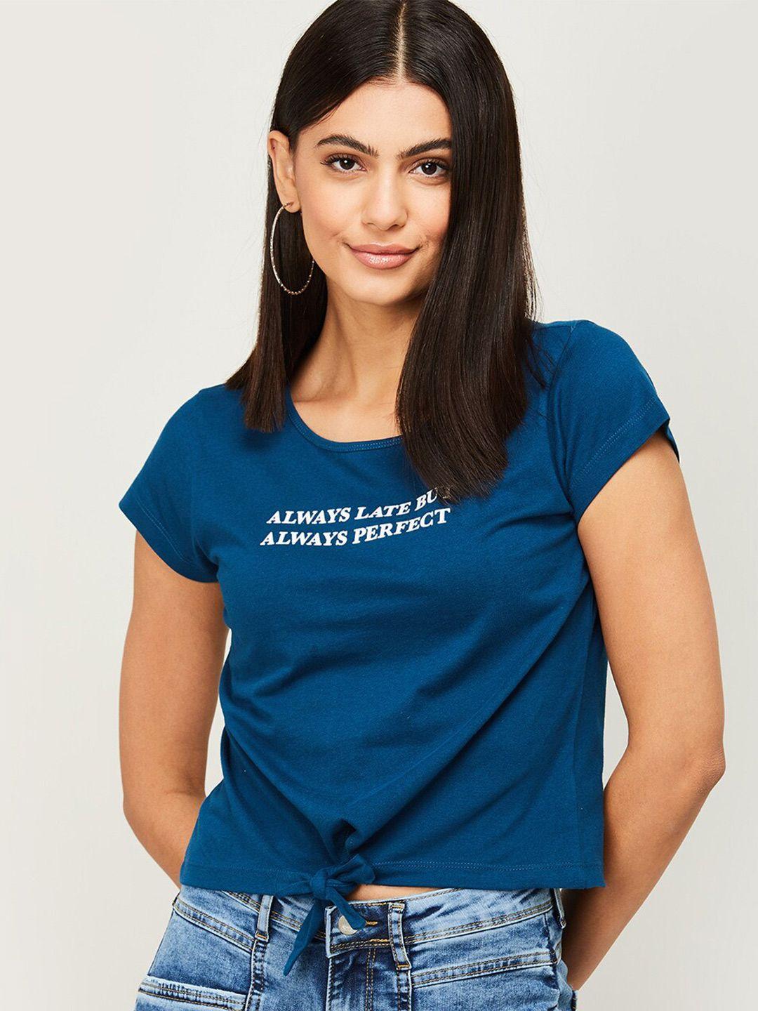 fame forever by lifestyle women blue top