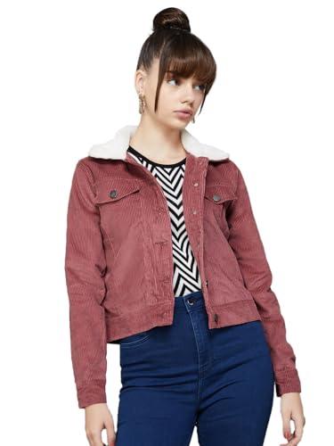 fame forever by lifestyle women lilac cotton regular fit solid jacket_xs