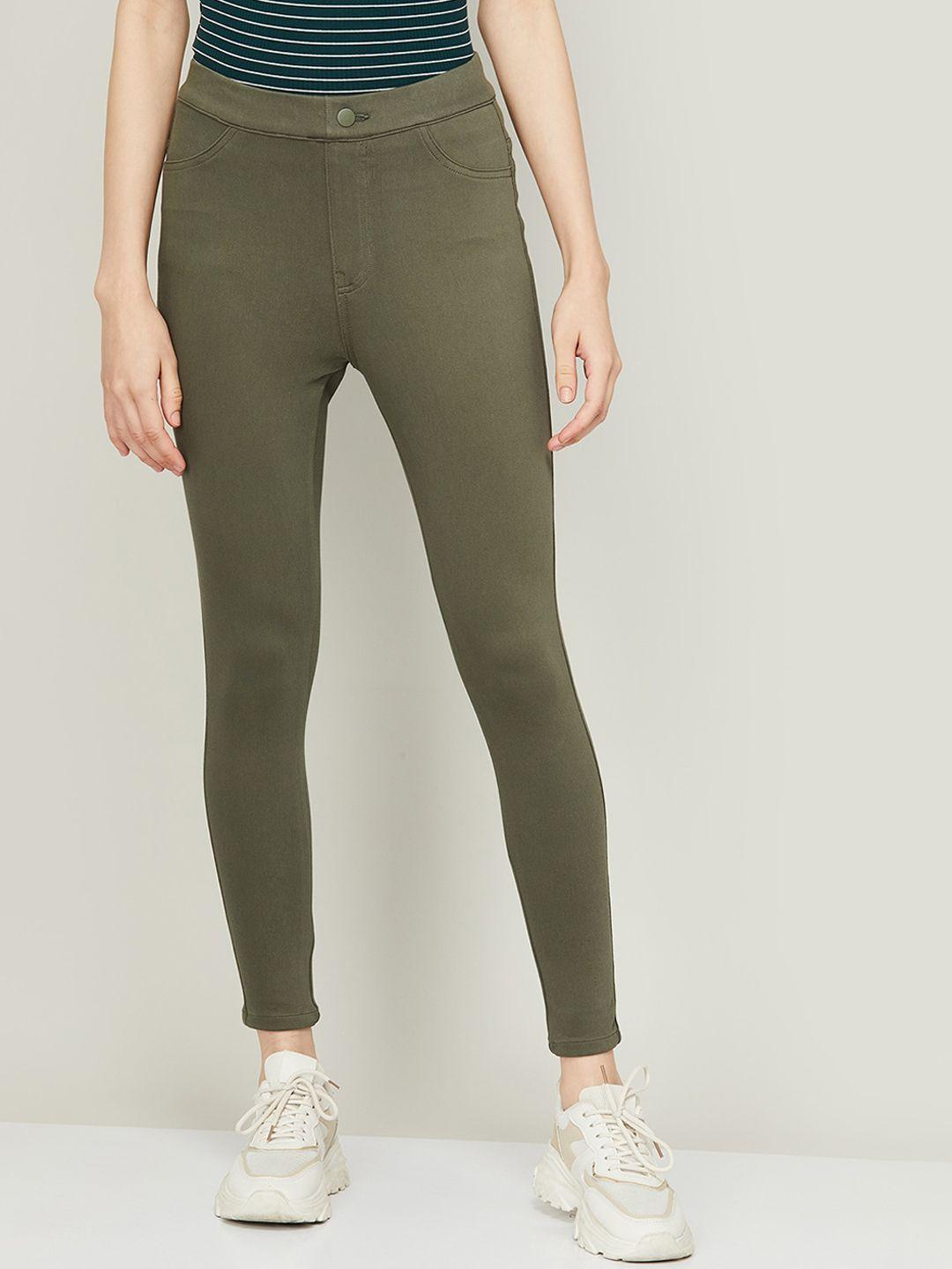 fame forever by lifestyle women mid-rise cotton trousers