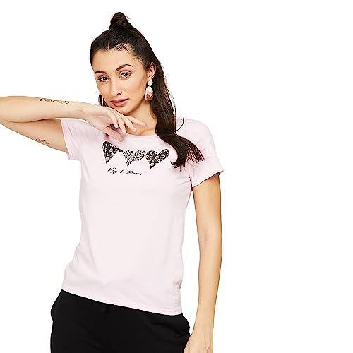 fame forever by lifestyle women pink cotton regular fit printed top_s