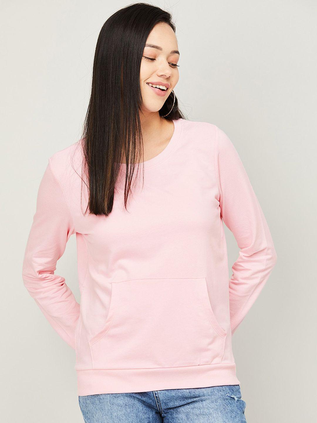 fame forever by lifestyle women pink cotton sweatshirt