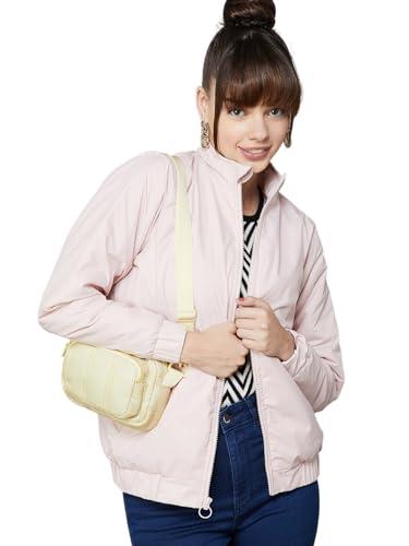 fame forever by lifestyle women pink polyester regular fit solid jacket_xs