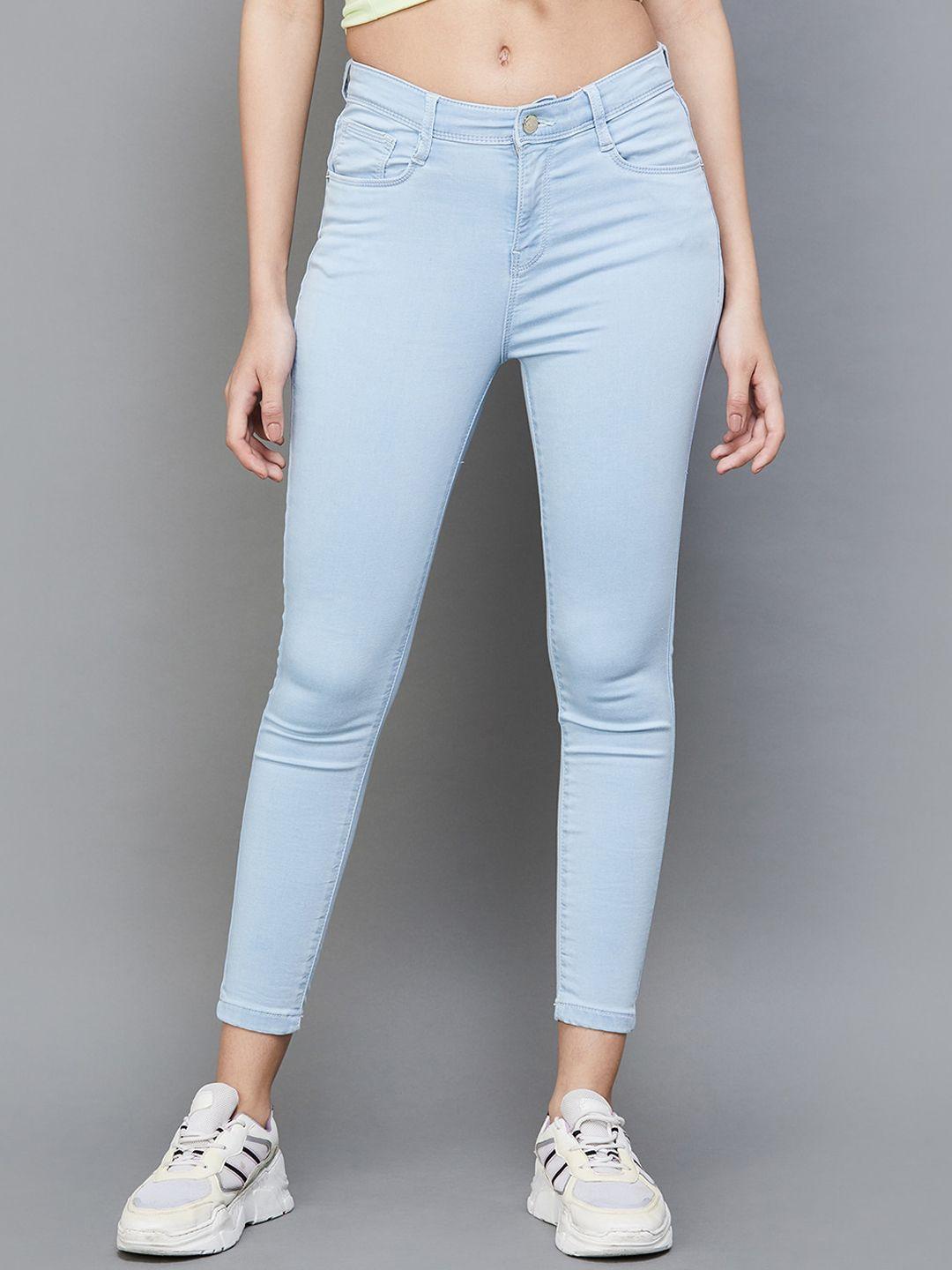 fame forever by lifestyle women skinny fit clean look cropped jeans