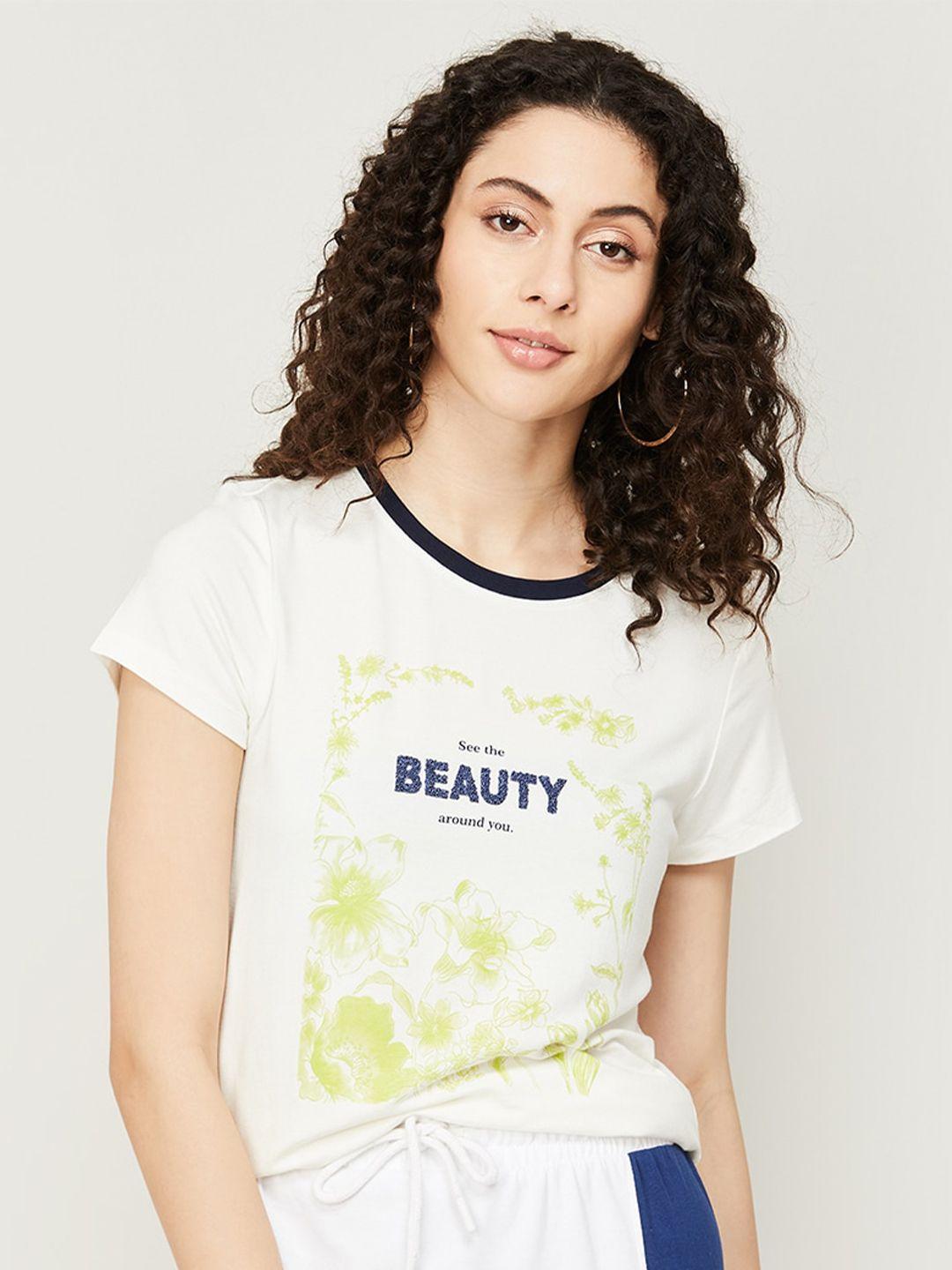 fame forever by lifestyle women typography printed round neck t-shirt