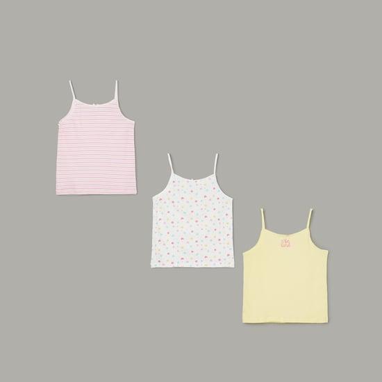 fame forever girls assorted camisole - set of 3