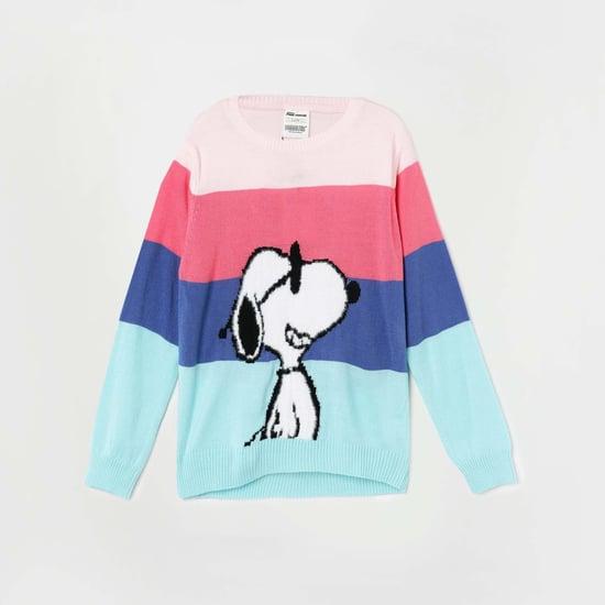 fame forever girls colourblocked sweater