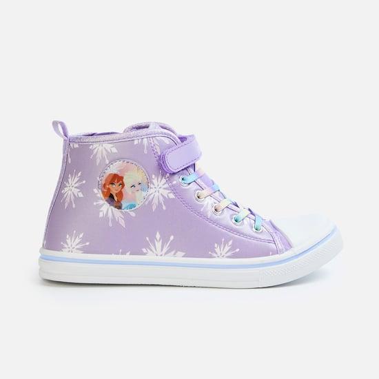 fame forever girls frozen appliqued high-top sneakers