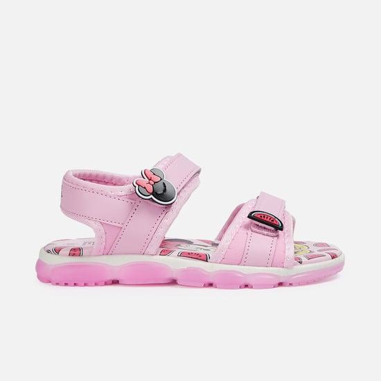fame forever girls minnie mouse appliqued sandals