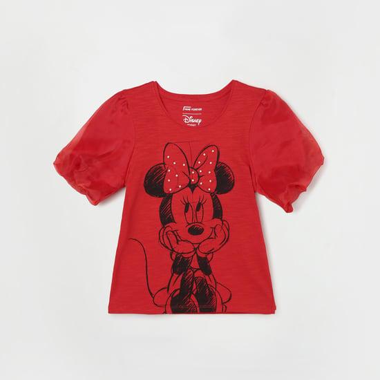 fame forever girls minnie mouse printed top