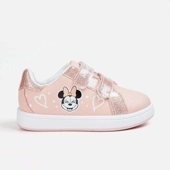 fame forever girls minnie mouse printed velcro shoes